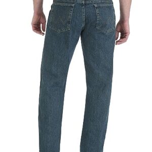 Wrangler mens Rugged Wear Relaxed Straight Fit jeans, Mediterranean, 38W x 29L US