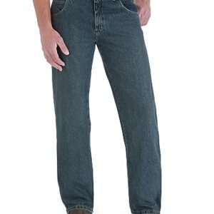 Wrangler mens Big Rugged Wear Relaxed Straight Fit jeans, Mediterranean, 50W x 36L US