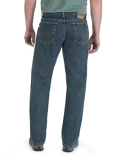 Wrangler mens Big Rugged Wear Relaxed Straight Fit jeans, Mediterranean, 50W x 36L US