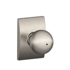 schlage f40orb619cen century collection orbit privacy knob, satin nickel