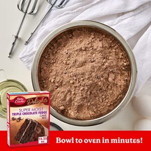 Betty Crocker Super Moist Triple Chocolate Fudge Cake Mix, 15.25 oz (Pack of 6)