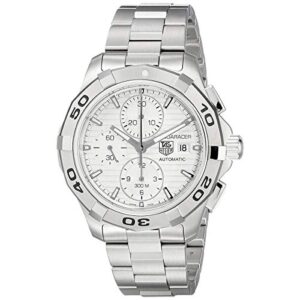 tag heuer men's cap2111.ba0833 aquaracer silver chronograph dial watch