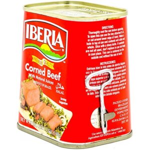 Iberia Corned Beef, 12 oz, Premium Quality Corned Beef With Natural Juices, Halal