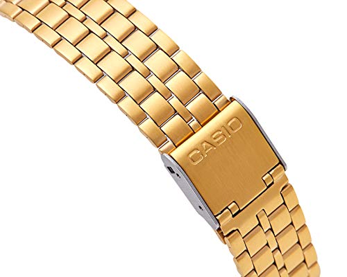 Casio Collection Women's Watch A159WGEA, Black/Gold, 36.8 x 33.2 x 8.2 mm, Bracelet (A159WGEA-1EF)