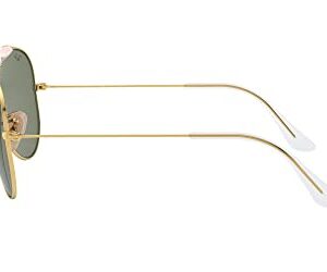 Ray-Ban RB3138 Shooter Aviator Sunglasses, Gold Blush/G-15 Green, 62 mm