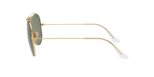 Ray-Ban RB3138 Shooter Aviator Sunglasses, Gold Blush/G-15 Green, 62 mm