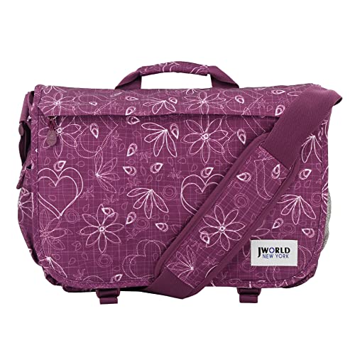 J World New York Thomas Laptop Messenger Bag for Women. Kids Computer Bookbag, 13.5 X 17 X 6 (H X W X D)