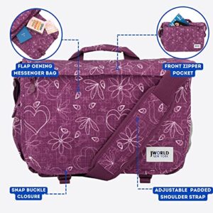 J World New York Thomas Laptop Messenger Bag for Women. Kids Computer Bookbag, 13.5 X 17 X 6 (H X W X D)