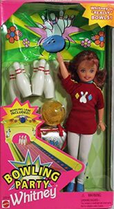 barbie bowling party whitney with bowling pins, ball, bag and more #22015 (1998)