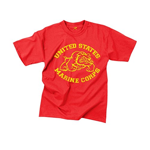 Rothco T-Shirt/Us Marine Corps Bulldog - Red, Small