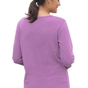 Woman Within Women's Plus Size Perfect Long-Sleeve Crewneck Tee Shirt - 3X, Black
