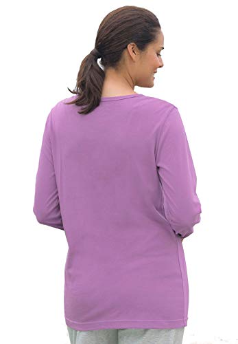 Woman Within Women's Plus Size Perfect Long-Sleeve Crewneck Tee Shirt - 3X, Black