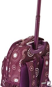 Rockland Single Handle Rolling Backpack, Purple Pearl, 19-Inch