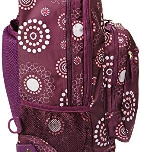 Rockland Single Handle Rolling Backpack, Purple Pearl, 19-Inch