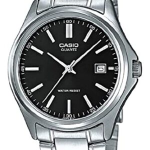 Casio MTP-1183A-1AEF Men's Watch Analogue Quartz Stainless Steel, Silver/Black, Bracelet