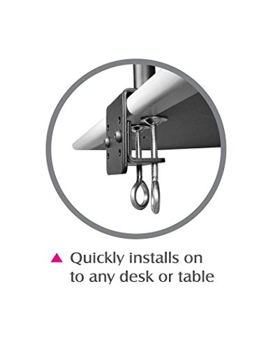 SIIG Articulating Adjustable Quad 4-Monitor Desk Mount - Fits 13" to 27" Monitors - (CE-MT0S12-S1)