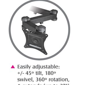 SIIG Articulating Adjustable Quad 4-Monitor Desk Mount - Fits 13" to 27" Monitors - (CE-MT0S12-S1)