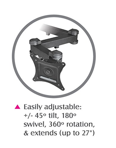 SIIG Articulating Adjustable Quad 4-Monitor Desk Mount - Fits 13" to 27" Monitors - (CE-MT0S12-S1)