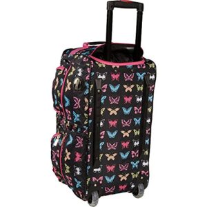 Rockland Rolling Duffel Bag, Pink Bandana, 22-Inch