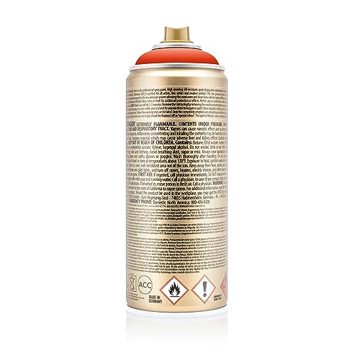 Montana Cans GOLD Spray Paint, 400ml, Red Orange, 13.5 Fl Oz (Pack of 1)