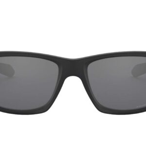 Oakley Men's 0OO9135 Jupiter Squared Rectangular Sunglasses, Matte Black/Black Iridium Polarized, 56 mm