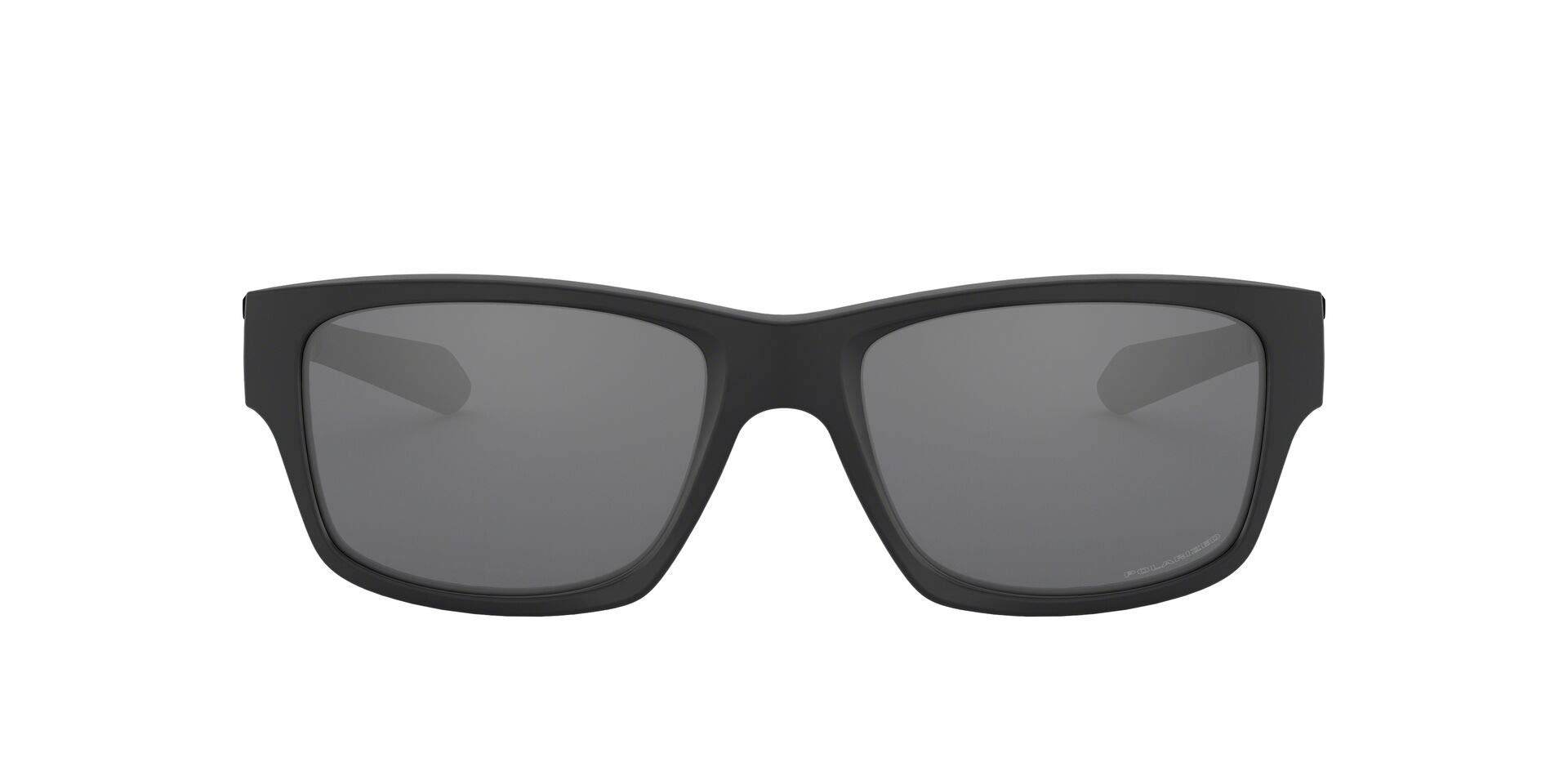 Oakley Men's 0OO9135 Jupiter Squared Rectangular Sunglasses, Matte Black/Black Iridium Polarized, 56 mm