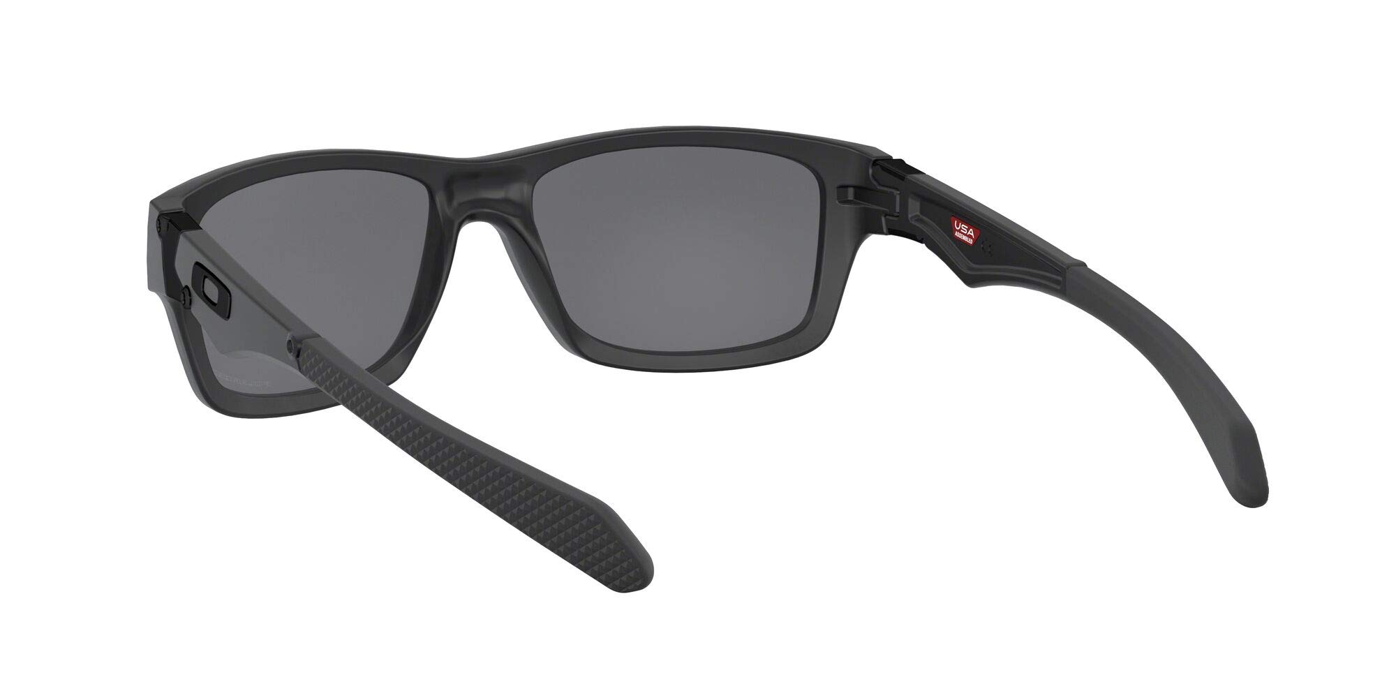 Oakley Men's 0OO9135 Jupiter Squared Rectangular Sunglasses, Matte Black/Black Iridium Polarized, 56 mm