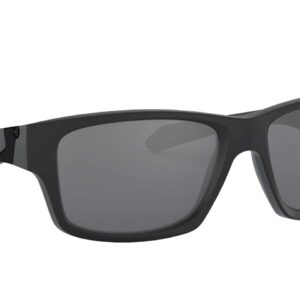 Oakley Men's 0OO9135 Jupiter Squared Rectangular Sunglasses, Matte Black/Black Iridium Polarized, 56 mm