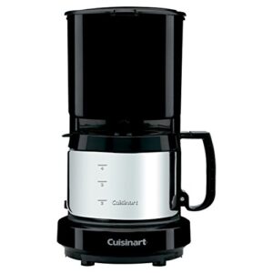 4-cup coffeemaker with brushed stainless carafe
