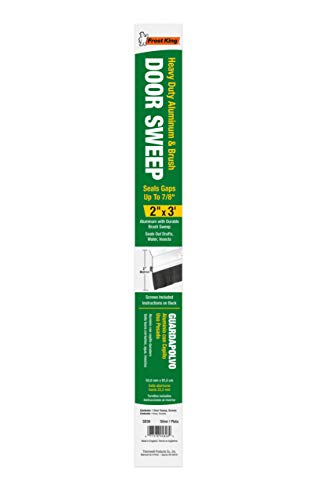 Frost King 2 x 36 SB36 Extra Brush Door Sweep, 2in Wide x 36in Long, Silver-Aluminum