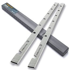 powertec 12809 12-1/2 inch planer blades for dewalt dw733 planer, replacement woodworking planer knives for dw7332, set of 2