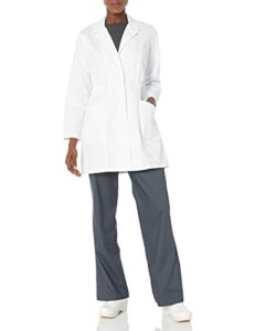 dickies eds professional women scrubs lab coats 34" 84402, s, white