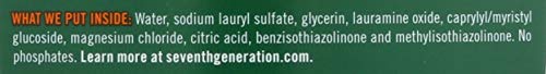 Seventh Generation 22724 Dishwashing Liquid, Natural, 50 oz., Free/Clear