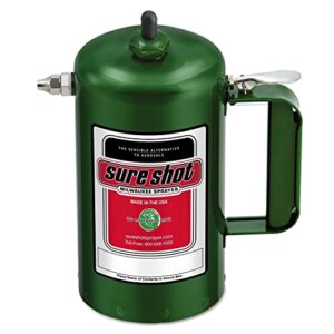 sureshot a1000g 1 quart enameled steel sprayer - industrial grade, lightweight and portable compressed air sprayer for oil and solvent-based materials - durable construction with brass nozzles - made in usa since 1932