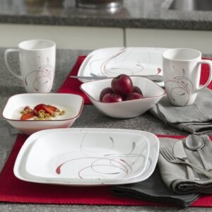 Corelle Square 16-Piece Dinnerware Set, Splendor, Service for 4