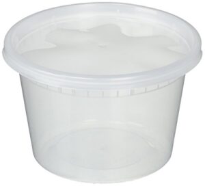 deli food storage containers with lids, 16 ounce (48 count)