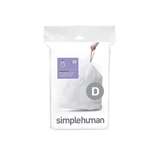 simplehuman CW0163 20L, 20 Liners, White — Code D