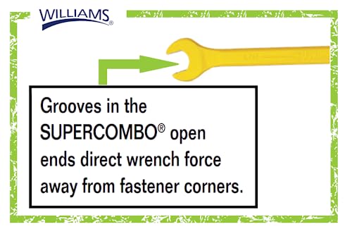 Williams 1216YSC Yellow Super Combo Combination Wrench, 1/2-Inch