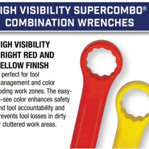 Williams 1216YSC Yellow Super Combo Combination Wrench, 1/2-Inch