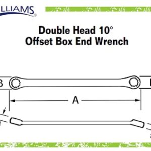 Williams 7725B Box Wrench 12 Point, 1/2 X 9/16-Inch