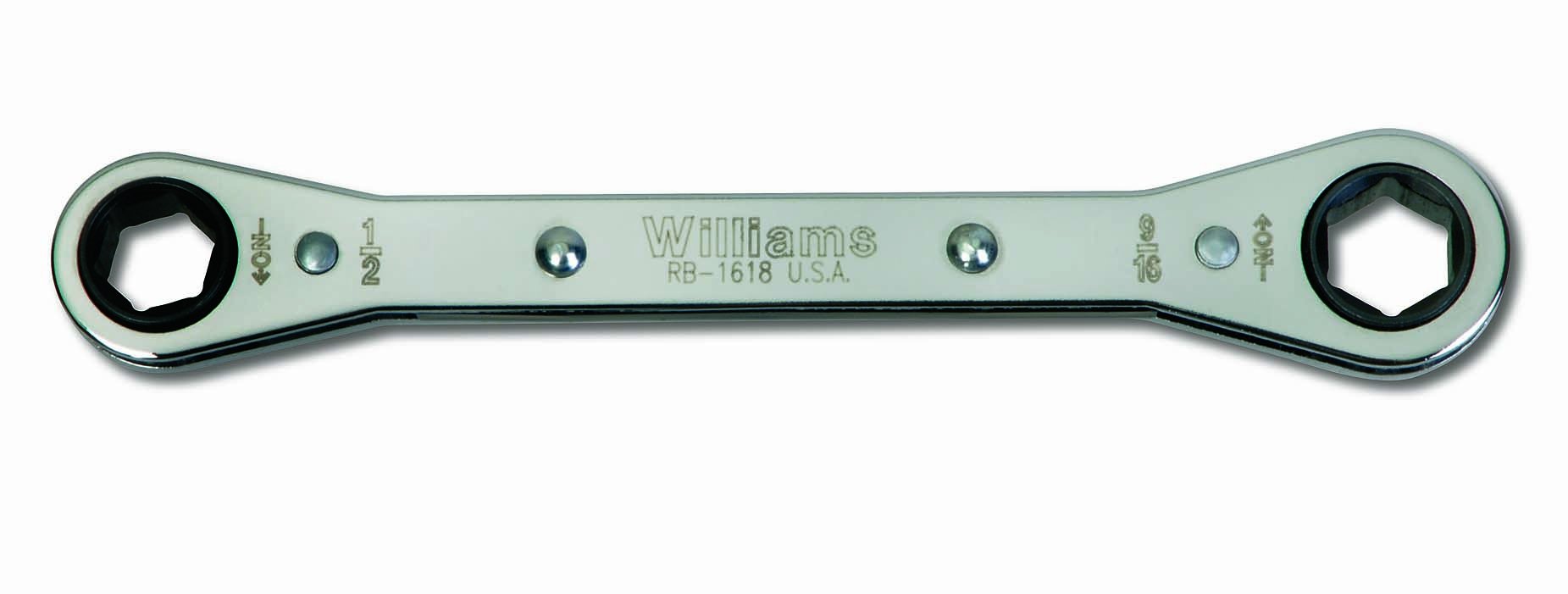 Williams RB-1618 Double Head Ratcheting Box Wrench, 1/2 by 9/16-Inch