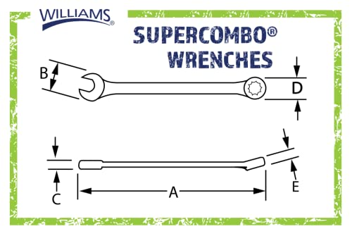 Williams 1216SC Super Combo Combination Wrench, 1/2-Inch