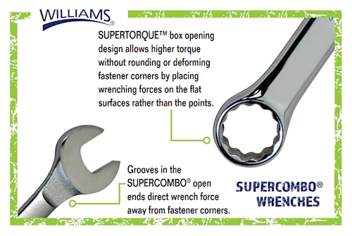 Williams 1216SC Super Combo Combination Wrench, 1/2-Inch