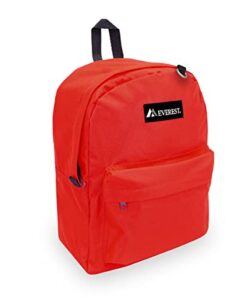 everest luggage classic backpack, red, large