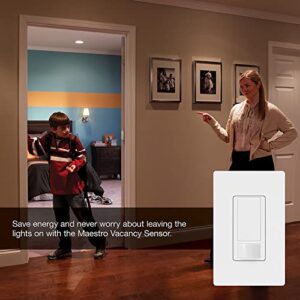 Lutron Maestro Vacancy-Only Sensor Switch | 5 Amp, Single-Pole/Multi-Location | MS-VPS5M-WH | White