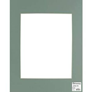 PA Framing, Photo Mat Board, 16 x 20 inches Frame for 11 x 14 inches Photo Art Size - Cream Core/Sea Foam