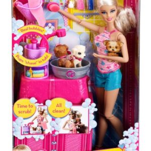 Barbie Suds and Hugs Pups Playset