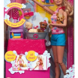 Barbie Suds and Hugs Pups Playset