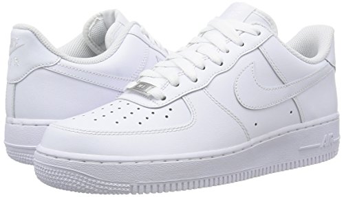 Nike Men’s Air Force 1 Low Sneaker (12, White)