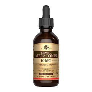 solgar liquid melatonin 10 mg, natural black cherry flavor - 2 fl oz - helps normal circadian rhythm - great for jet lag - vegan, gluten & dairy free, kosher - 59 servings